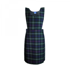 Green/White Tartan Bib Pinafore