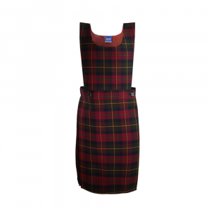 Maroon Tartan Bib Pinafore