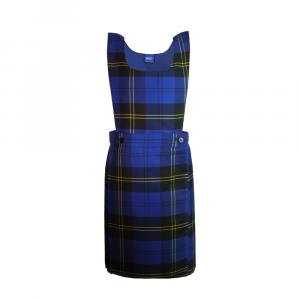 Dark Blue Tartan Bib Pinafore